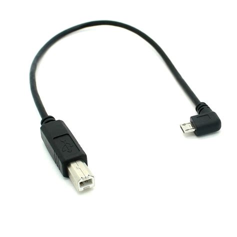 Micro USB Male to USB Type-B Male Adapter Cable (Black) - modDIY.com