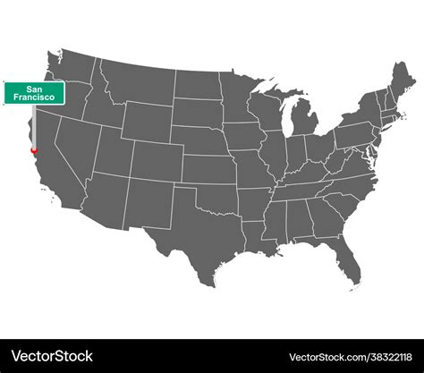 Usa Map San Francisco - Prue Ursala