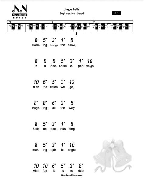 How to play Jingle Bells on Piano - Numbered Notes™