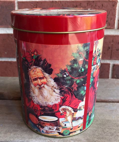 Christmas Tins Vintage Christmas Tins Santa Tins Tins & | Etsy