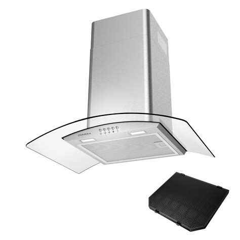 Buy CIARRA CBC6S506 Class A Cooker Hood 60cm Curved Glass Chimney Hood with 3 Speed Ducted ...
