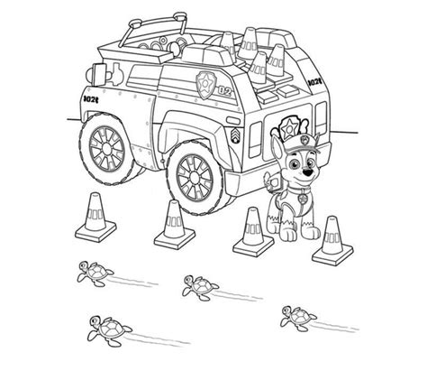 Printable Chase Paw Patrol coloring page - Download, Print or Color Online for Free