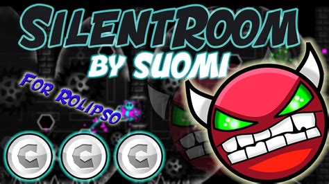 DEMON?! Geometry Dash [2.01] - Silentroom by SUOMI (3 coins) - YouTube