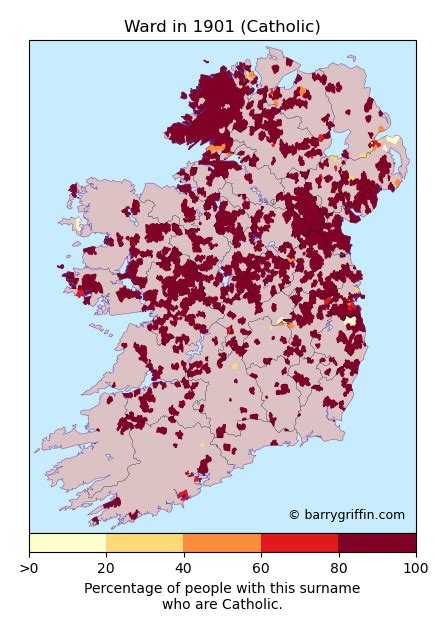 WARD Surname Maps of Ireland