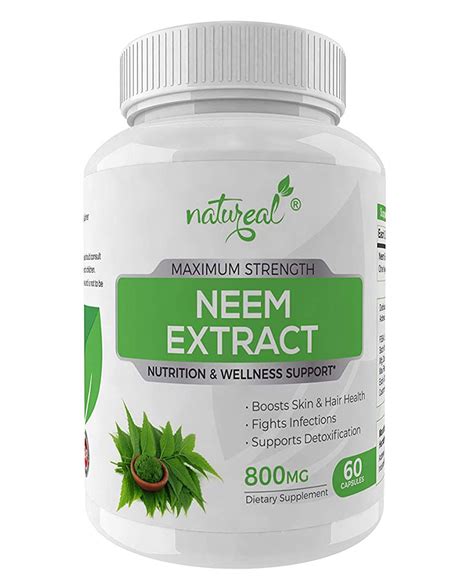 Natureal Neem Extract Capsules for Skin & Hair Care | Herbal Detoxifier ...