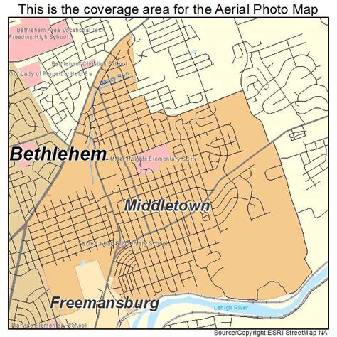 Aerial Photography Map of Middletown, PA Pennsylvania