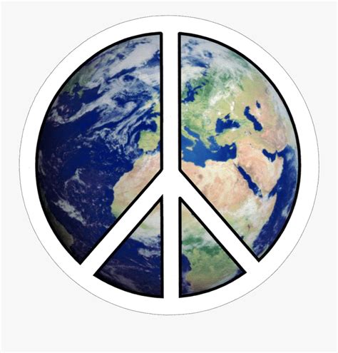 Peace Sign Over Earth - World Peace Transparent Background , Free ...