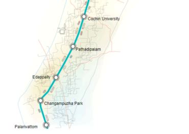 Know your Kochi Metro: map with routes, stops and journey time - Kochi Metro Rail Ltd.