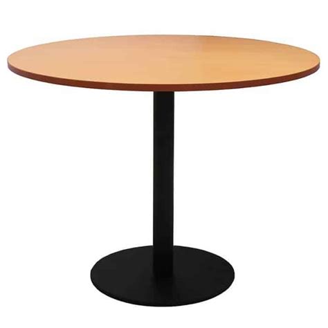 STACEY ROUND MEETING TABLE, BLACK DISC BASE | Fast Office Furniture