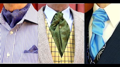 How to tie a Cravat, an Ascot and a Ruche Tie (Know the Difference and h... | Cravat tie, Neck ...