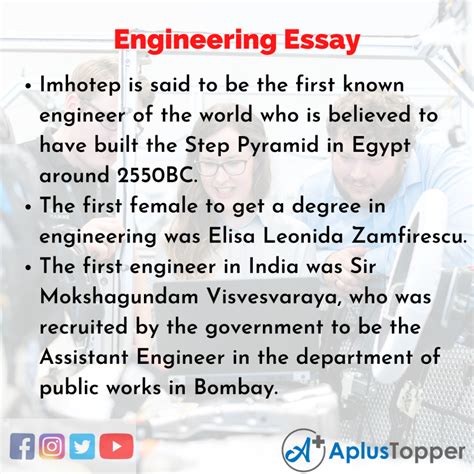 Engineering Essay | Essay on Engineering for Students and Children in English - A Plus Topper