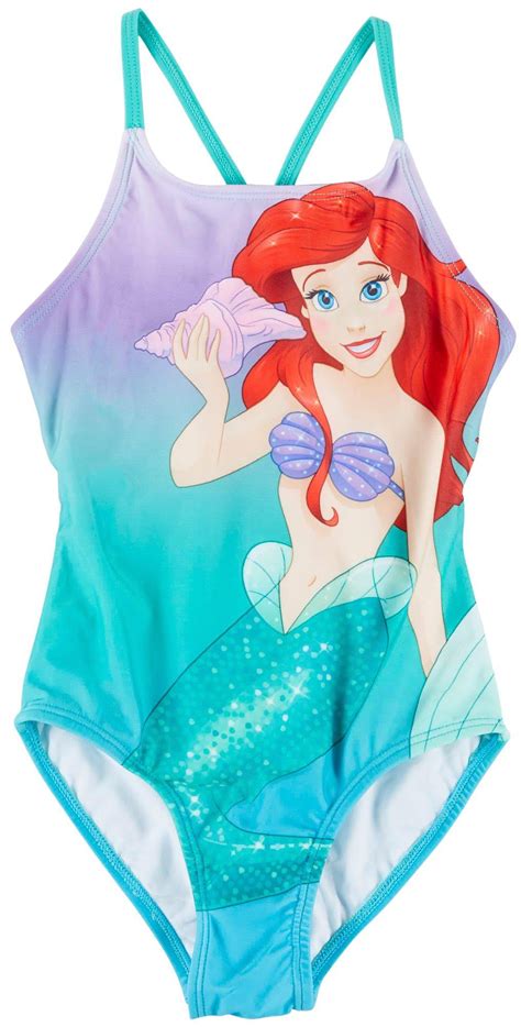 Disney Princess - Disney Princess Little Girls Ariel Swimsuit - Walmart.com - Walmart.com