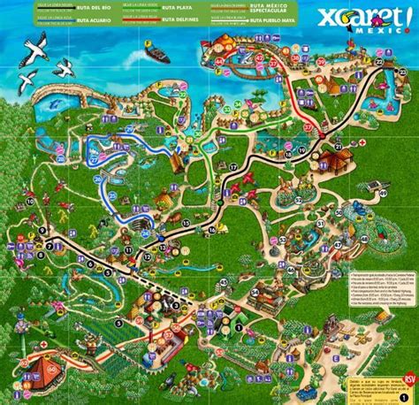 Mapa de Xcaret | Cancun trip, Mexico travel, Mexico vacation