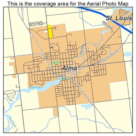 Aerial Photography Map of Alma, MI Michigan