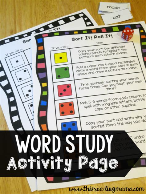 Word Study Activity Page