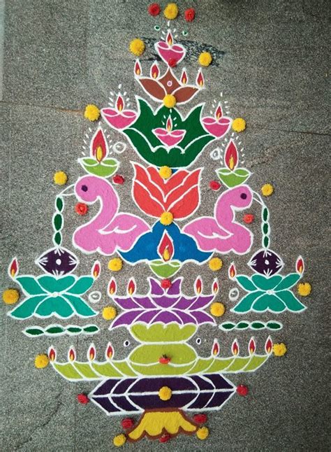 25 dots deepam kolam || Contest Kolam – Kolams of India