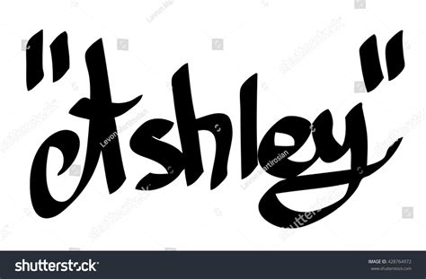 Ashley Female Name Street Art Design Stock Vector (Royalty Free ...