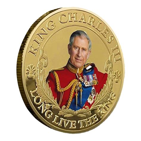 GOLD King Charles III Metal Commemorative Coin British Royal Challenge ...