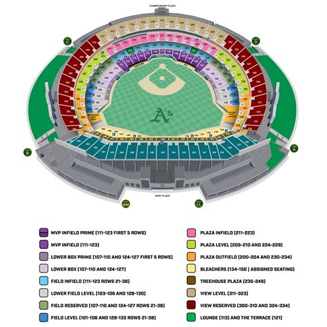 Oakland Coliseum Ballpark Map | Oakland Athletics