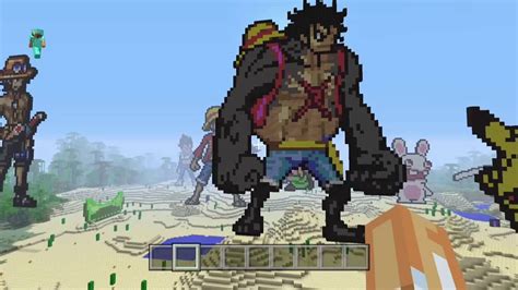 Pixel Art : LUFFY GEAR 4 - One Piece - Minecraft : édition Xbox One - YouTube