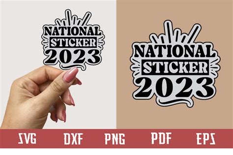 National Sticker 2023 Svg Design Graphic by binasvgbundle · Creative Fabrica