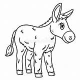Donkey Face Coloring Page sketch template