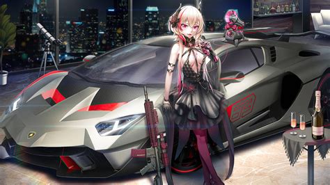 2048x1152 Lamborghini Rider Anime Girl 4k Wallpaper,2048x1152 ...