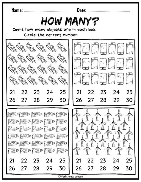 a printable worksheet for numbers 1 - 10 with the words how many?