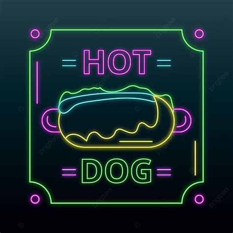 Neon Hot Dog Vector Hd PNG Images, Hot Dog Neon Sign, Hot Dog, Neon, Effect PNG Image For Free ...