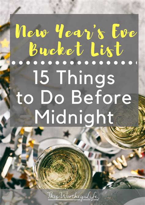 New Year's Eve Bucket List | 15 Things to Do Before Midnight