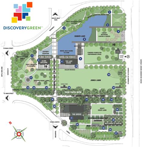 Discovery Green Park Map - Discovery Green, Houston, Texas | Discovery ...