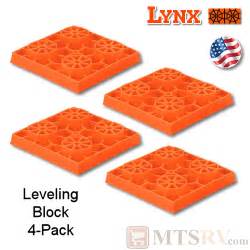 Lynx Levelers Orange RV & Trailer Leveling Blocks - 4 Block Pack - USA Made