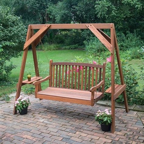 Image result for swing a-frame with cup holders plans | Garden swing seat, Backyard seating ...