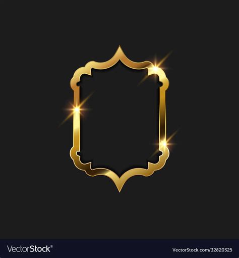 Gold frame design Royalty Free Vector Image - VectorStock