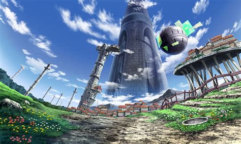 Ar Tonelico I World, city, cool, view, anime, video games, ar tonelico i, HD wallpaper | Peakpx