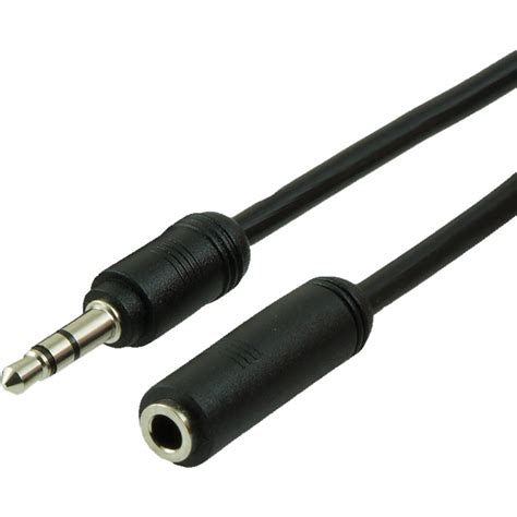 GE 6 ft. 3.5mm Audio Auxiliary Extension Cable, Male to Female Aux Cord, Dual Shielded, Black ...