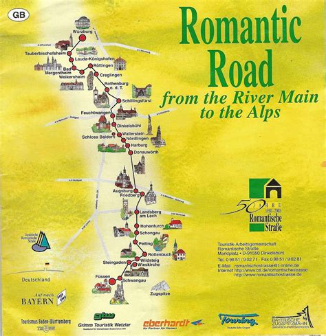 Romantic Road - From Wurzburg to Fussen, the most scenic way to connect Frankfurt with Munich ...