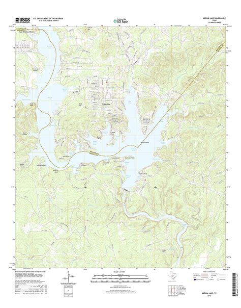 MyTopo Medina Lake, Texas USGS Quad Topo Map