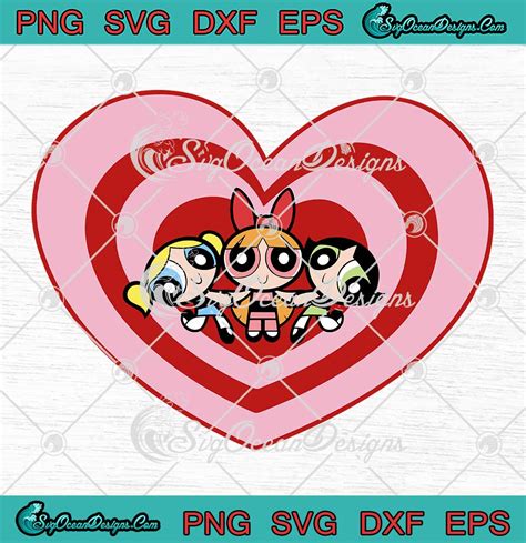 Powerpuff Girls Heart Kids SVG - Sugar Spice Girls SVG PNG EPS DXF PDF ...