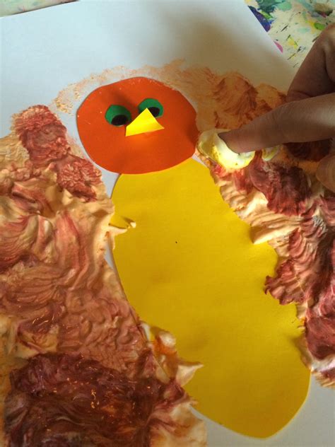 Mini Monets and Mommies: Thanksgiving Turkey Art with Sensory Shaving Cream