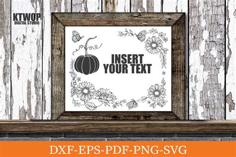 Fall Autumn Halloween Pumpkin Frame Graphic by KtwoP · Creative Fabrica