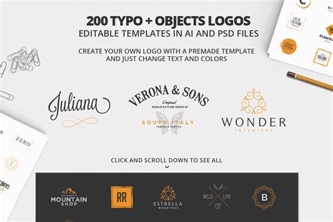 All in One Logo Creation Kit | Creative Logo Templates ~ Creative Market