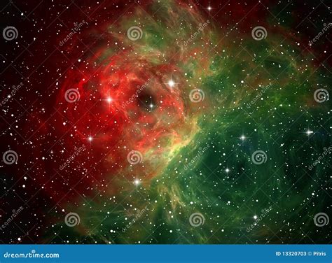 Colorful space nebula stock illustration. Illustration of galaxy - 13320703