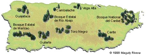 Mapa De Los Bosques De Puerto Rico