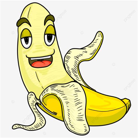 Banana Peel Illustration, Banana Peel, Banana Illustration, Smile Bananas PNG Transparent ...