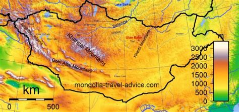 Mongolia Topography: Maps and overview