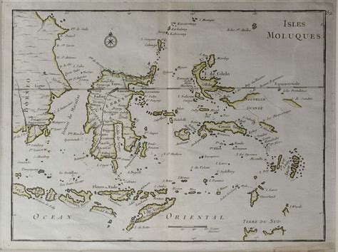 Antique Map of the Moluccas by Le Rouge (1748) - Bartele Gallery