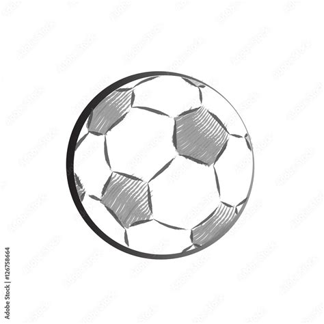 Football icon sketch. Soccer ball drawing in doodles style. Football ...