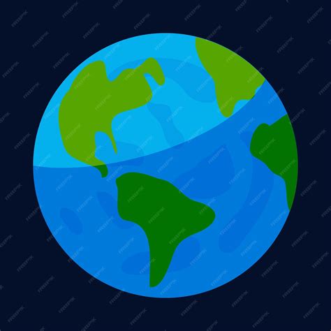 Premium Vector | Earth globe icon in cartoon style isolated on dark ...