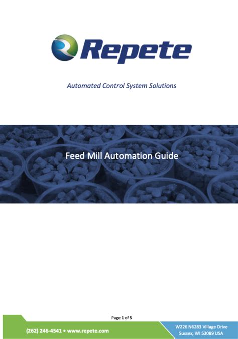 Download Feed Mill Automation Guide | Repete Systems